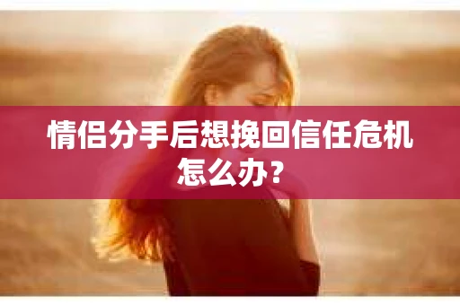 情侣分手后想挽回信任危机怎么办？