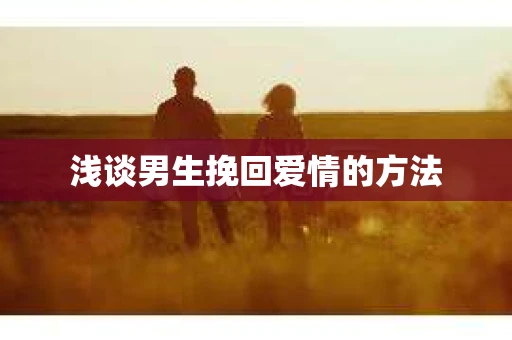 浅谈男生挽回爱情的方法