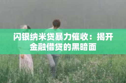 闪银纳米贷暴力催收：揭开金融借贷的黑暗面