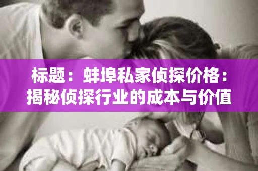 标题：蚌埠私家侦探价格：揭秘侦探行业的成本与价值