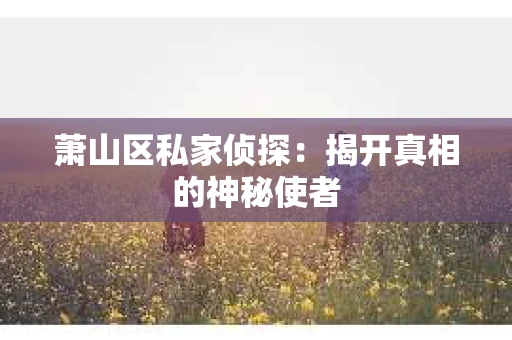 萧山区私家侦探：揭开真相的神秘使者