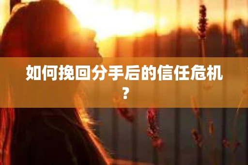 如何挽回分手后的信任危机？