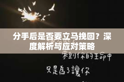 分手后是否要立马挽回?深度解析与应对策略 分手后是否要立马挽回?深度解析与应对策略