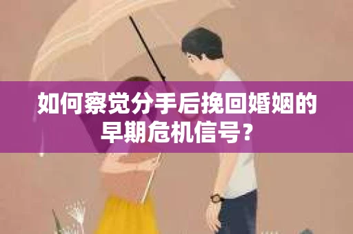 如何察觉分手后挽回婚姻的早期危机信号？